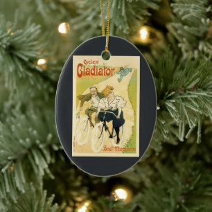 Adorno De Cerámica Art Nouveau vintage, ciclos de gladiador de bicicl