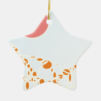 Adorno De Cerámica arte abstracto rosa y naranja 1276