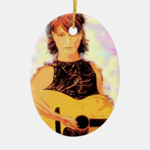 Adorno De Cerámica arte acústico del chica