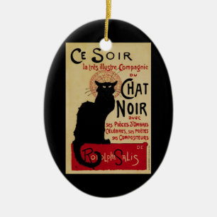 Adorno De Cerámica Arte Antiguo Moderno, Esta Noche Gato Negro