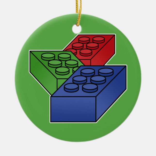 Adorno De Cerámica Arte - Bloques de construcción para niños (Frente)