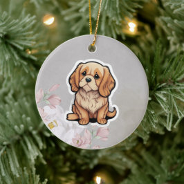 Adorno De Cerámica Arte conmemorativo de perro de correa invisible -