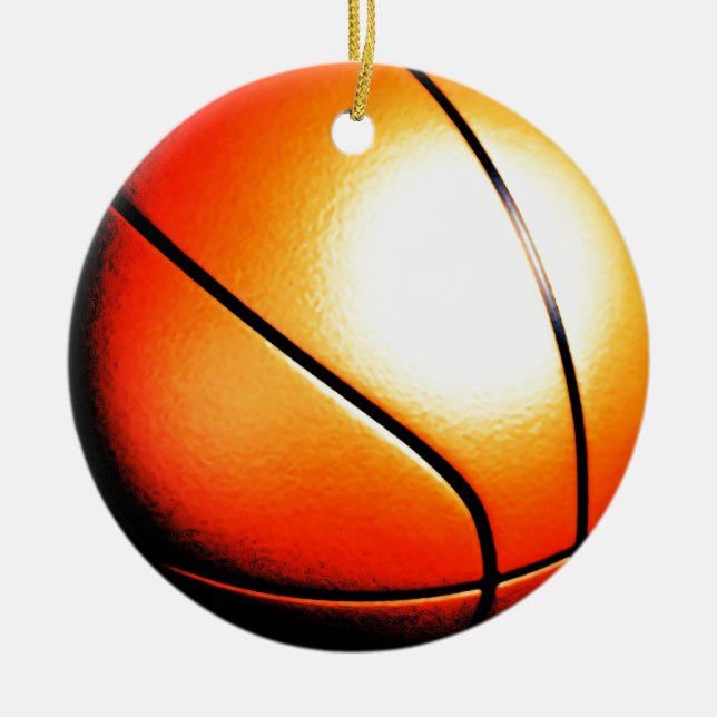 Adorno De Cerámica Arte de baloncesto (Frente)