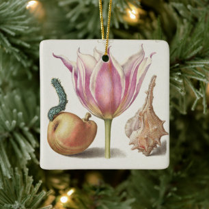 Adorno De Cerámica Arte de Caligrafía del Renacimiento Flor de Tulipá