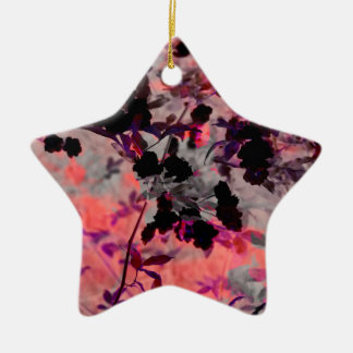 Adorno De Cerámica Arte de diseño de estilo asiático de flor negra ro