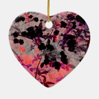 Adorno De Cerámica Arte de diseño de estilo asiático de flor negra ro