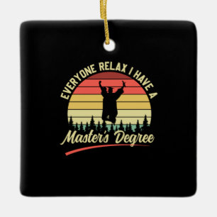 Adorno De Cerámica Arte de graduación Tengo Un Master