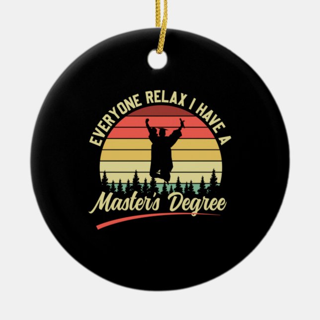 Adorno De Cerámica Arte de graduación | Tengo Un Master (Frente)