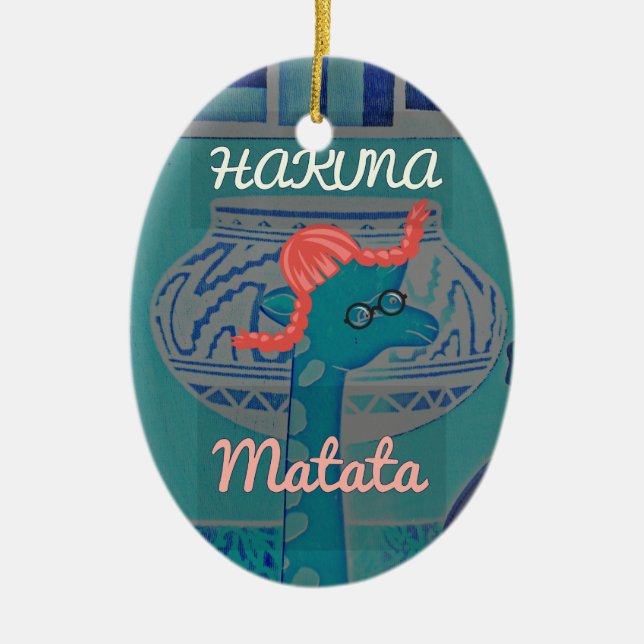 Adorno De Cerámica Arte de jirafa lúdico: Un destello africano (Frente)