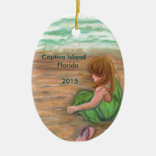 Adorno De Cerámica Arte de la Florida de la isla de Captiva