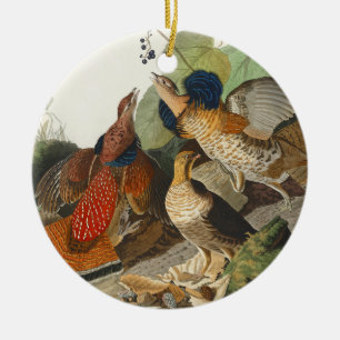 Adorno De Cerámica Arte de la naturaleza del gallo silvestre de Audub