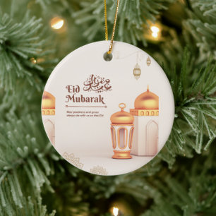 Adorno De Cerámica Arte de linterna de mezquita elegante Eid Mubarak