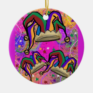 ADORNO DE CERÁMICA ARTE DE MARDI GRAS