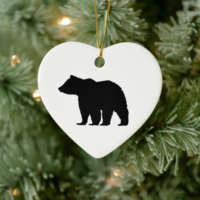 Adorno De Cerámica Arte de Navidades de oso negro (Árbol)