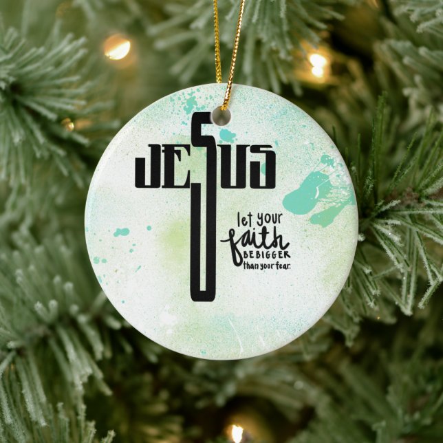 Adorno De Cerámica Arte De Palabra De Jesús (Árbol)