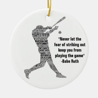 Adorno De Cerámica Arte de Palabras Motivacionales de Béisbol de Jonr