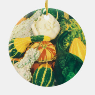 Adorno De Cerámica Arte de paquete de semillas antiguas, calabazas de