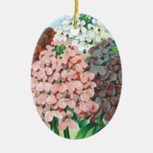 Adorno De Cerámica Arte de Paquete de Semillas Antiguas, Flores de Ja