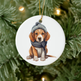 Adorno De Cerámica Arte de perro Beagle personalizado