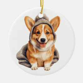 Adorno De Cerámica Arte de perro de Pembroke Welsh Corgi personalizad