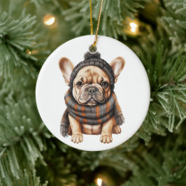Adorno De Cerámica Arte de perros de Bulldog francés personalizado