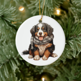 Adorno De Cerámica Arte de perros de montaña de Berné personalizado