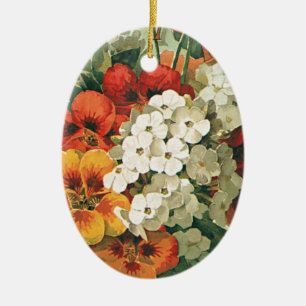 Adorno De Cerámica Arte de portada de catálogo de semillas vintage de