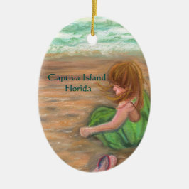 Adorno De Cerámica Arte de princesa la Florida de la isla de Captiva