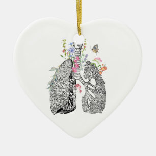Adorno De Cerámica Arte de Pulmones