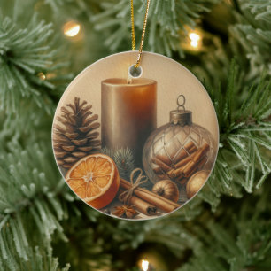 Adorno De Cerámica Arte de velas de Navidad