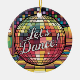 Adorno De Cerámica Arte de vidrio manchado, disco Ball estilo de vidr