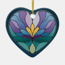 Arte de Vidrio Teñido, Flor Abstracta de Vidrio Te