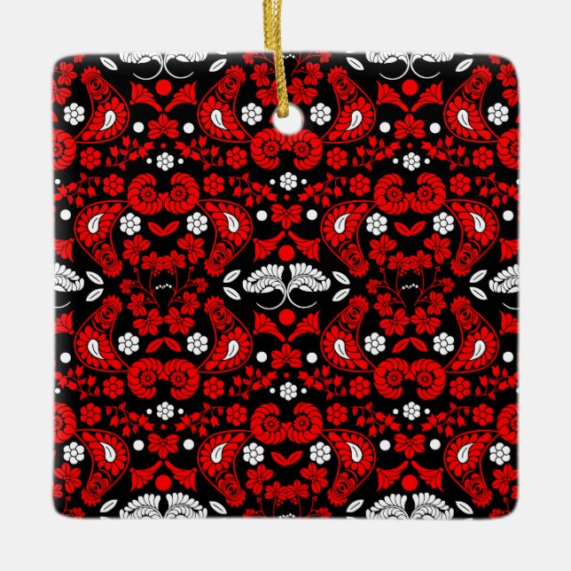 Adorno De Cerámica Arte folclórico de Eslovaquia (Anverso)