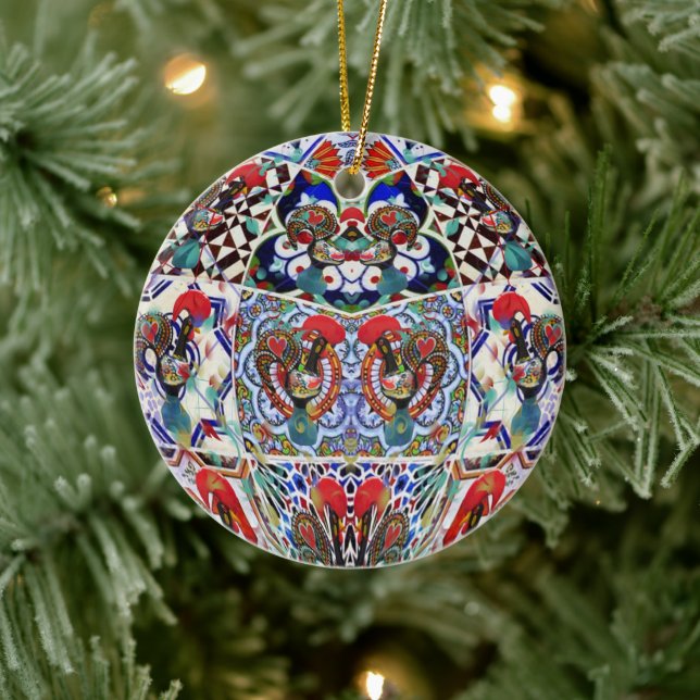 Adorno De Cerámica Arte folclórico de Portugal (Árbol)