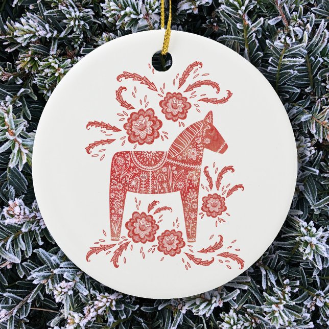 Adorno De Cerámica Arte folclórico tradicional de Dala sueco (Subido por el creador)