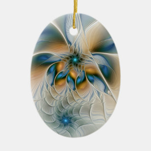 Adorno De Cerámica Arte fractal de fantasía abstracta y elevada con a