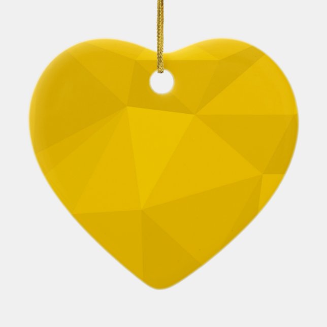 Adorno De Cerámica Arte geométrico amarillo, moderno, fresco, moderno (Atrás)