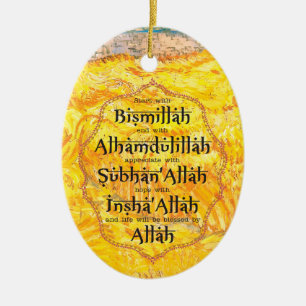 Adorno De Cerámica Arte Islámico Regalo de Dawah de Ramadan Eid par