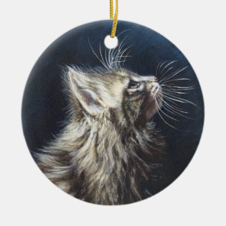 Adorno De Cerámica Arte ligero de la pintura del gato de Maine Coone