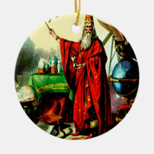 Adorno De Cerámica Arte mágico de la etiqueta de Litho del sino de