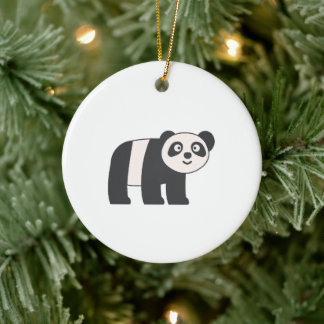 Adorno De Cerámica Arte plano de oso panda lindo minimalista