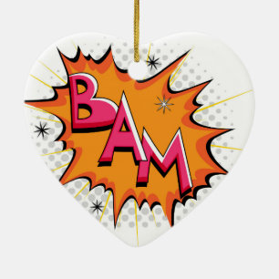 Adorno De Cerámica ¡Arte pop Bam cómico!