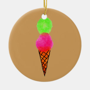 Adorno De Cerámica Arte pop con crema de hielo