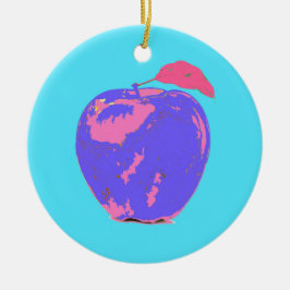 Adorno De Cerámica Arte pop de Apple morado