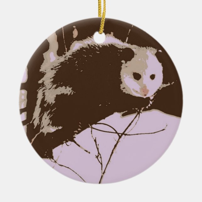 Adorno De Cerámica Arte pop opossum (Frente)