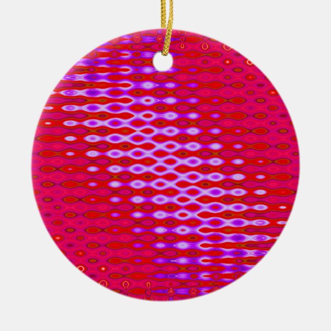 Adorno De Cerámica arte púrpura rosado (Frente)