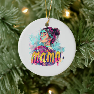 Adorno De Cerámica Arte Retro Mama Pop Personalizado (13)