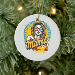 Adorno De Cerámica Arte Retro Mama Pop Personalizado (17)