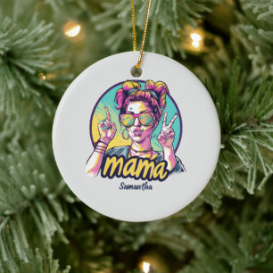Adorno De Cerámica Arte Retro Mama Pop Personalizado (19)
