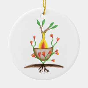 Adorno De Cerámica Arte vegetal infantil
